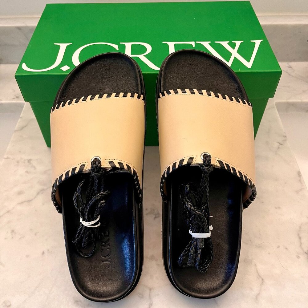 J. Crew Colbie braided lace-up sandals in leather, size 9